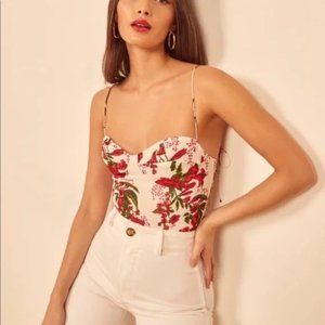 Reformation Liza Top in Georgette